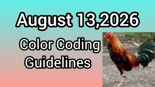 August 13,2026 Color Coding Guidelines 