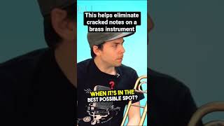 This helps eliminate cracked notes on a brass instrument #trombone #trumpet #tuba #frenchorn