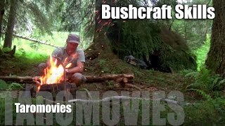 Just Bushcraft / Shelter, Chair, Glue & Flint Stone Knife/HD