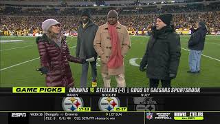 ESPN MNF Countdown Week 17 Browns vs. Steelers  Game Picks | NFL 2021