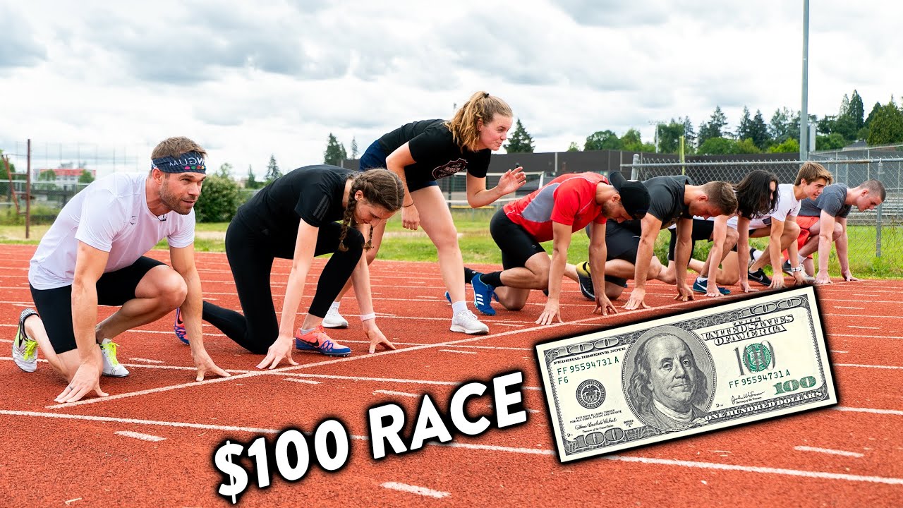 100 Meter Dash Vs. Subscribers, Winner Gets $100 Cash!!