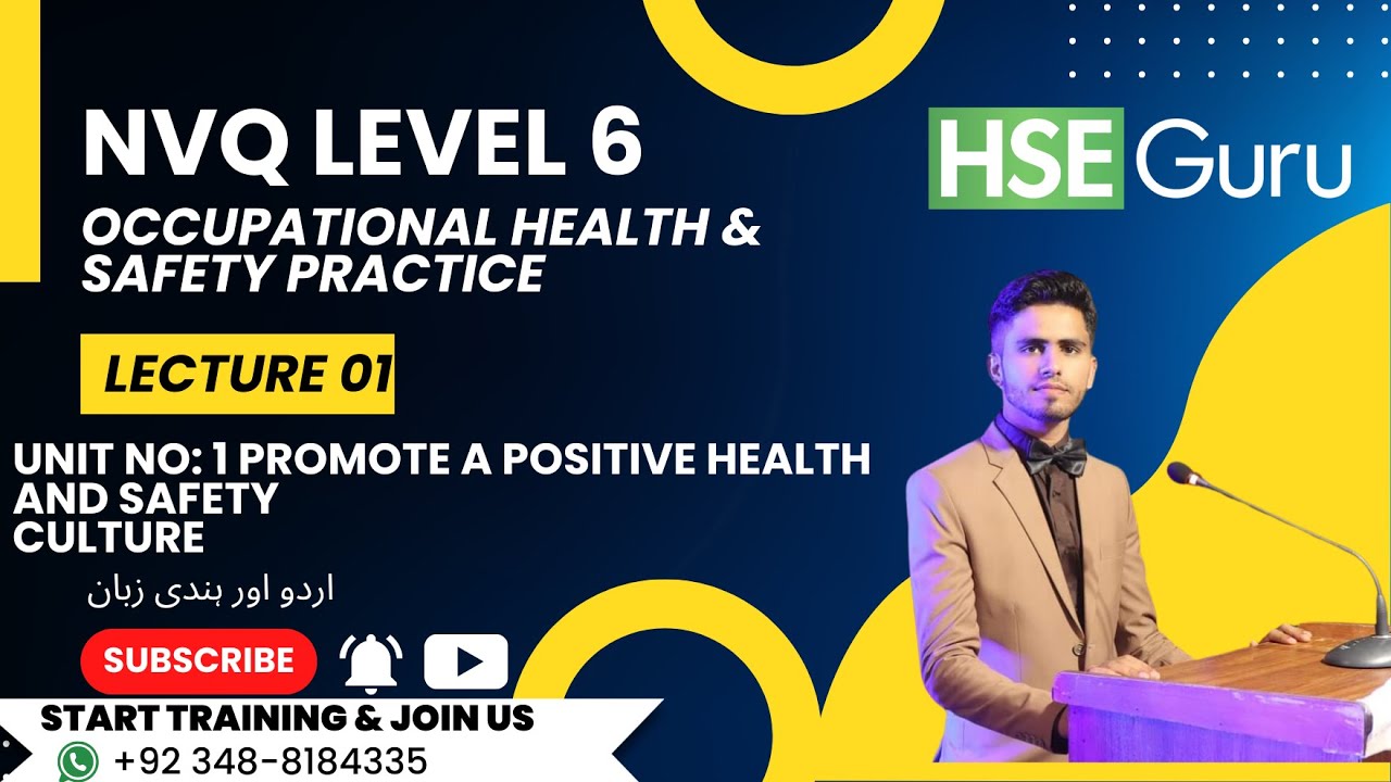 Pro Qual NVQ Level 6 in H &S | Unit 1 Promote a Positive Health And Safety Culture