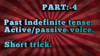 Past Indefinite Tense Active And Pive Voicebshort Trick Active And Pive Voice In English