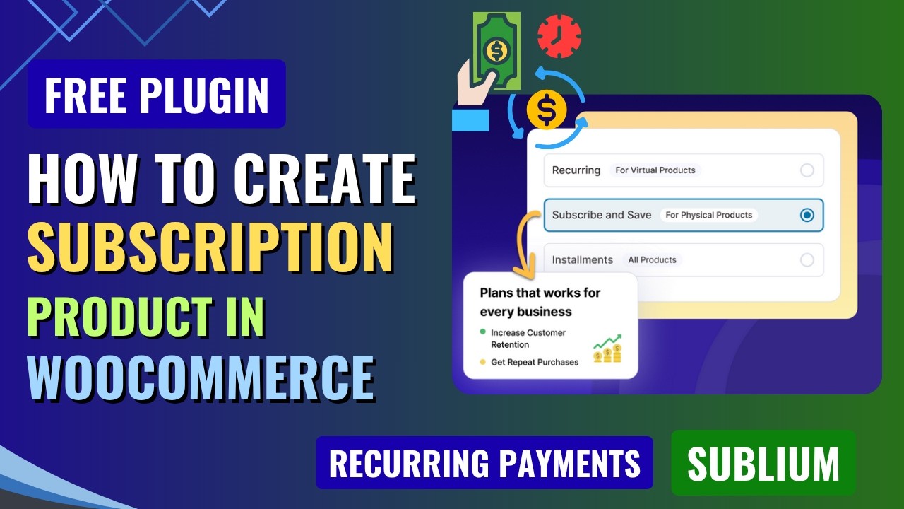 FREE WooCommerce Subscription Plugin 🔥 Recurring Payments Made Easy ...