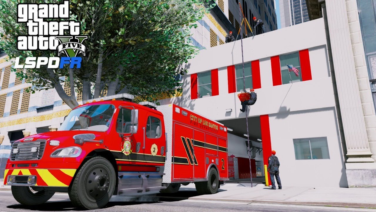 GTA 5 Firefighter Mod New Firehouse & Rescue Responding To Emergency ...