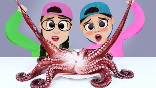 DONA 도나 animation | Mukbang Spicy Giant Seafood 대왕 해산물 먹방