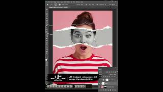 Ripped Paper Portrait Effect in Photoshop #shorts #photoshop