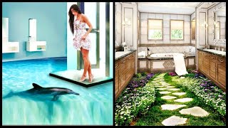 MODERN 3D EPOXY FLOOR WALLPAPER DESIGNS IN LOW PRICE || 3D Mural Floor Wallpaper Designs