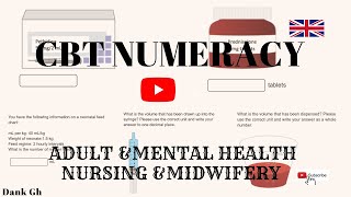 CBT NUMERACY TUTORIALS || LEARN AND PASS CBT IN A DAY || ADULT & MENTAL NURSING || MIDWIFERY ||