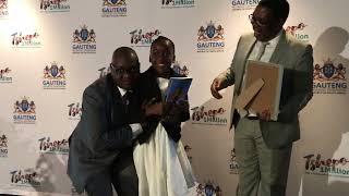 Stacey Fru with former Premier of Gauteng and Former MEC of Education for Gauteng in 2018