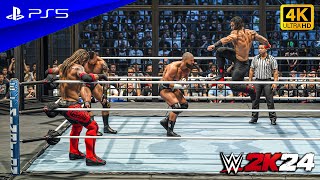 WWE 2K24 - Roman Reigns, Triple H, Orton, Batista, Edge, Brock Lesnar, | Elimination Chamber | 4K