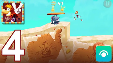 Rayman Fiesta Run - Gameplay Walkthrough Part 4 - Levels 20-25 (iOS, Android)
