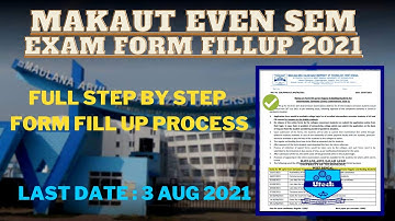 MAKAUT Regular Form fill-up for Intermediate Semester (Even) Examinations 2020-21|
