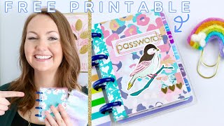 🗂 FREE PRINTABLE! 7 Ideas for How to Use Your Happy Planner Happy Notes   DIY Password Keeper Setup