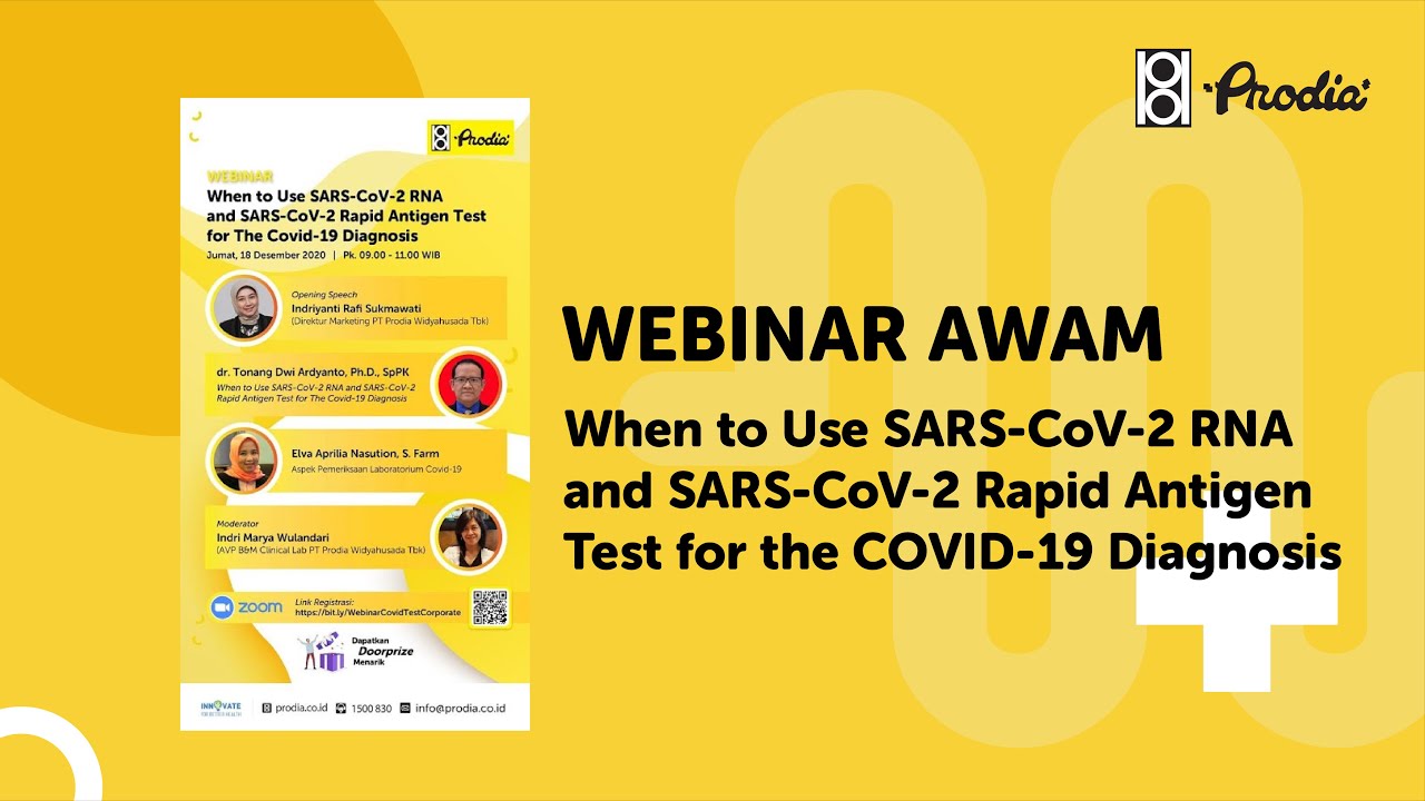 WEBINAR: When to Use SARS-CoV-2 RNA and SARS-CoV-2 Rapid Antigen Test ...