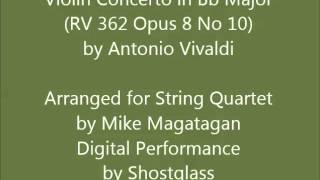 Violin Concerto in Bb Major (RV 362 Op. 8 No. 10) for String Quartet