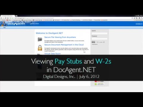 Digital Designs | Tutorial | Viewing Pay Stubs and W-2s in DocAgent