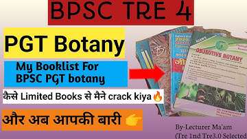 BPSC Tre pgt botany Books|Bpsc Tre 4 pgt ki taiyari kaise kare|Bpsc PGT botany syllabus|PGT Botany