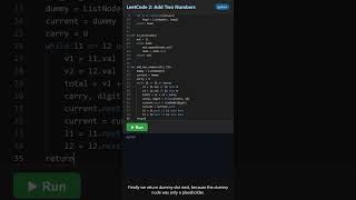 leetCode Add Two Numbers