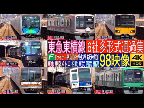 4K / TOKYU Railway F Liner, Express high speed pass at Daikanyama