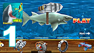 Hungry Shark: Evolution - Gameplay Walkthrough Part 1 - Reef Shark + Jetpack (Android Games)