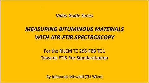 Measuring Bituminous Materials with ATR-FTIR Spectroscopy