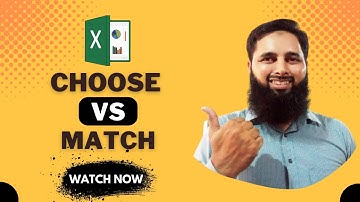 MS Excel - How to use Choose and Match Function in Excel (Urdu-Hindi)