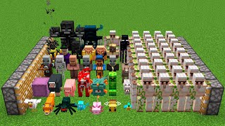 All Minecraft Mobs and x999 Iron Golems Combine