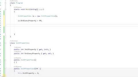 C# 9 init Property initializer
