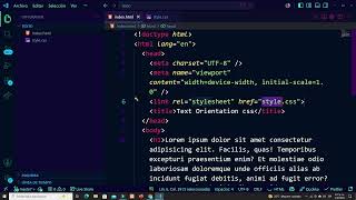 TEXT ORIENTATION CSS