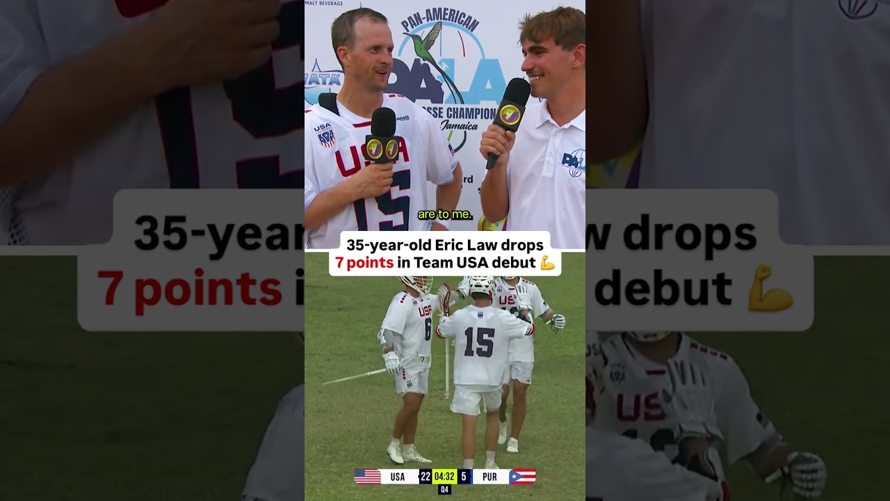 Eric Law came out of retirement and had a casual 5G/2A debut (via @WorldLacrosse )