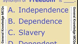 Synonym of 'Freedom' is ______.