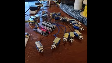 First test of a full set of 16 electronic player piano "fingers" #piano #music #playerpiano