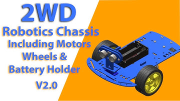 2WD Robotics Chassis Including Motors, Wheels & Battery Holder V2 0