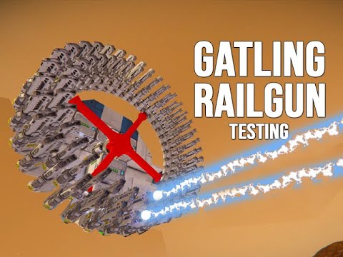 Gatling Railgun Testing - Space Engineers - YouTube