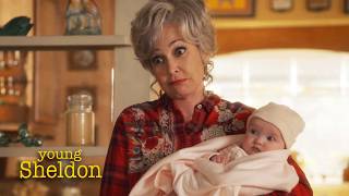 Dale Knows Absolutely Nothing About Babies | Young Sheldon