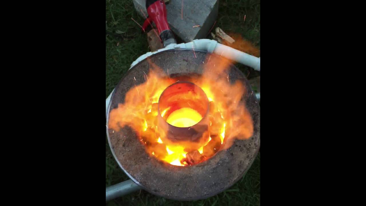 Homemade Charcoal Blast Furnace YouTube