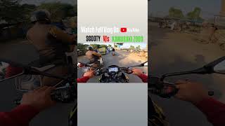 Scooty Girl Vs Kawasaki z900😳😂 | She wants to Race 🤣 | #shorts #youtubeshorts