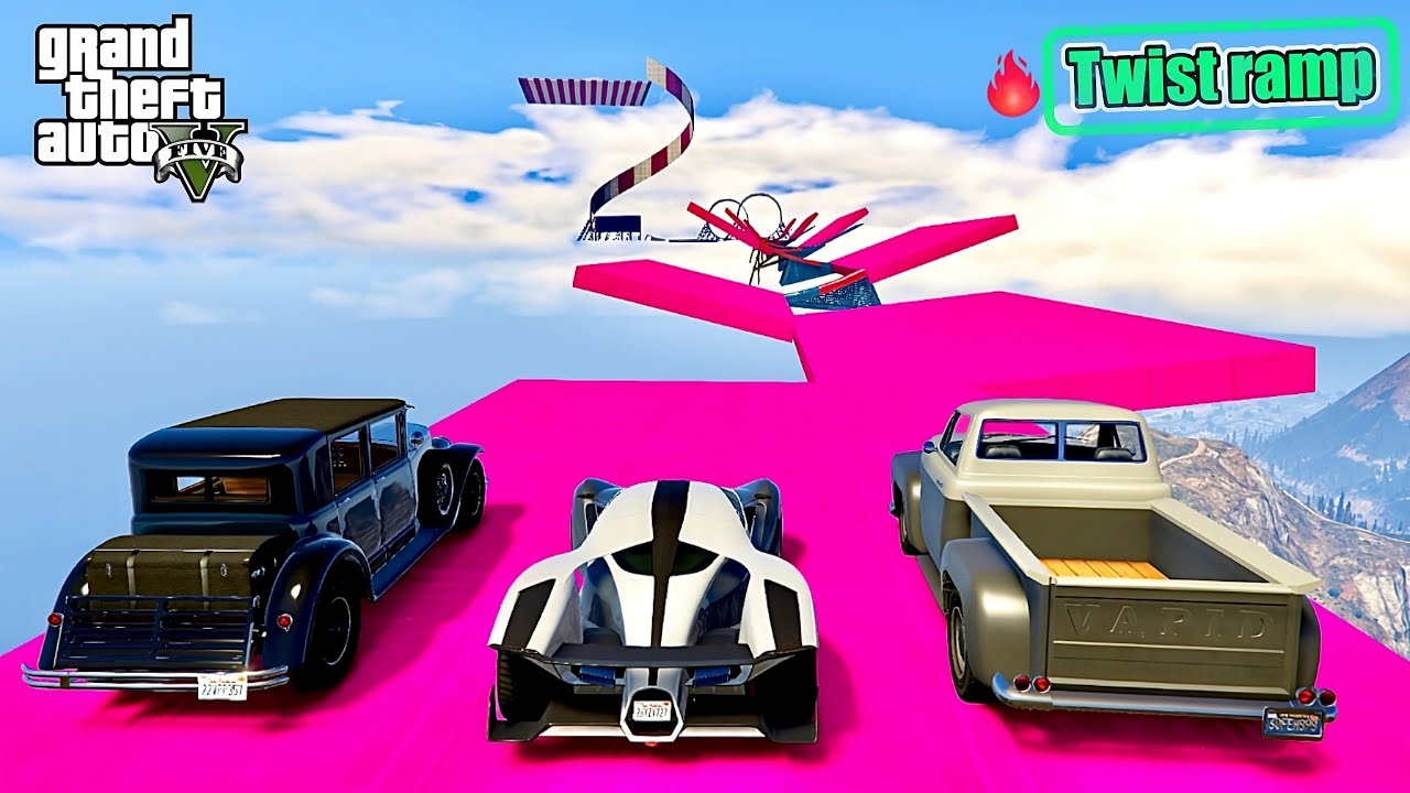 FRANKLIN vs TWIST DEATH MEGA RAMP in GTA 5 - The Ultimate Survival ...