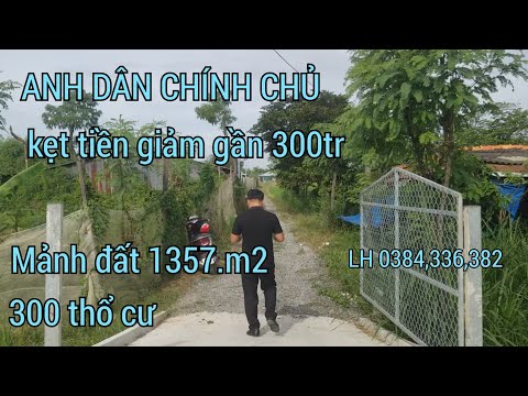 Video ANH DÂN.. GIẢM GẦN 300TRIỆU.VÌ KẸT TIỀN QUÁ.1357,M2... - youtube