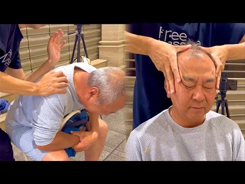 ASMR いつも肩が疲れてる男性に肩もみと腰のマッサージ！相変わらず固いコリですねぇ！