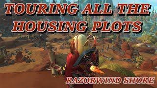 TOURING (THE VIEW OF) ALL THE HOUSING PLOTS (Razorwind Shores / Horde, Housing update LIVE)AUDIO FIX