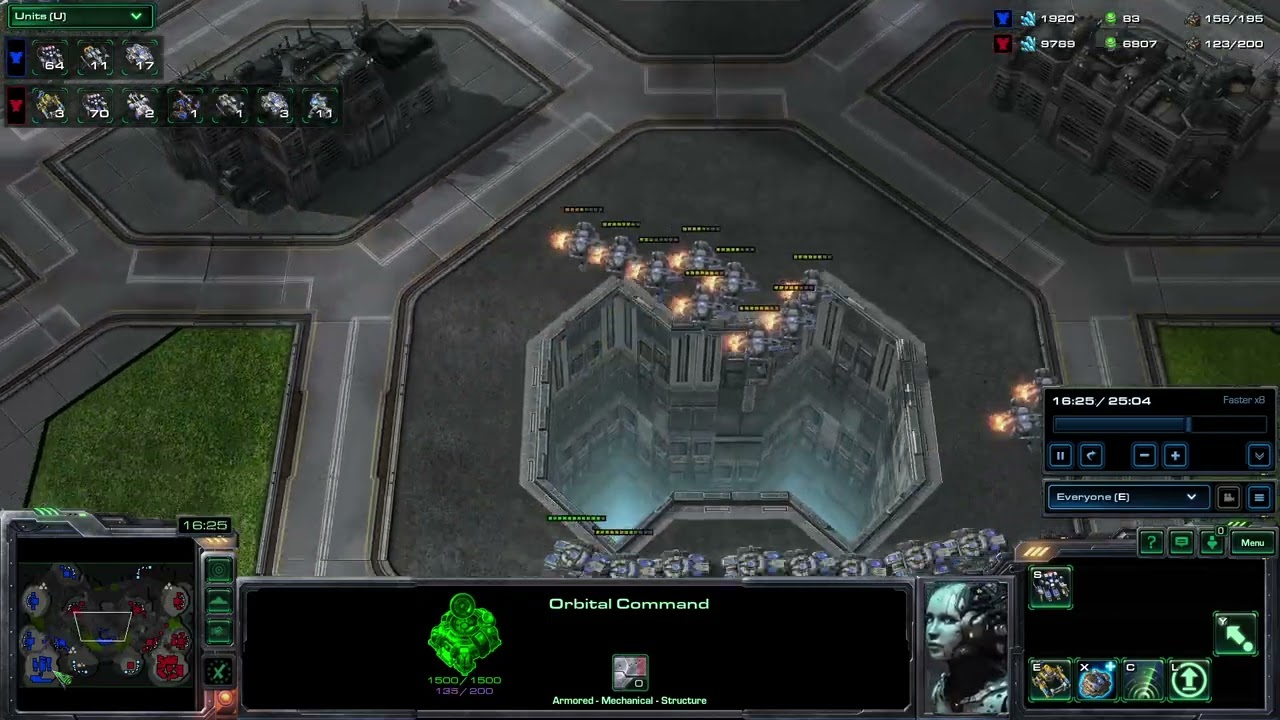 SC2 1V1 insane AI Terran NEWKIRK PRECINCT TE (1 Terran V 1 insane Terran)