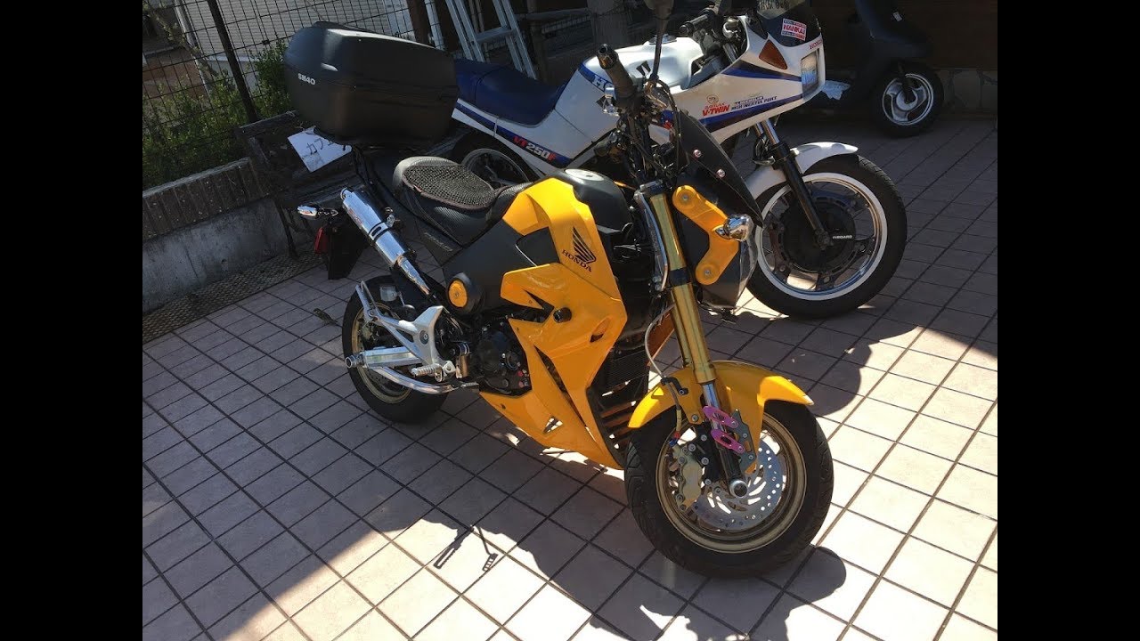 2014年製ホンダグロムＪＣ61黄色 ホンダ グロム／JC61型／インジェクションモデル／ブロックタイヤ