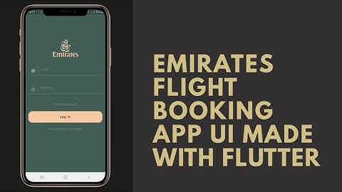 Emirates Flight booking App UI Made with Flutter