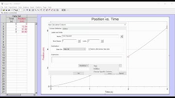 Logger Pro - Linearization of x vs t graph