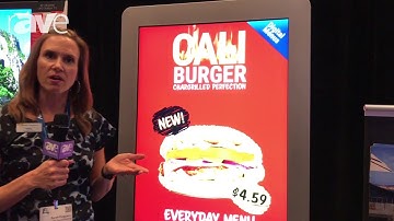 E4 AV Tour: NEC Display Demos the 55-Inch V554 Display in Portrait Mode in a Peerless-AV Kiosk