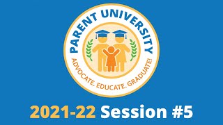 Parent University: March 2022 - Session #5