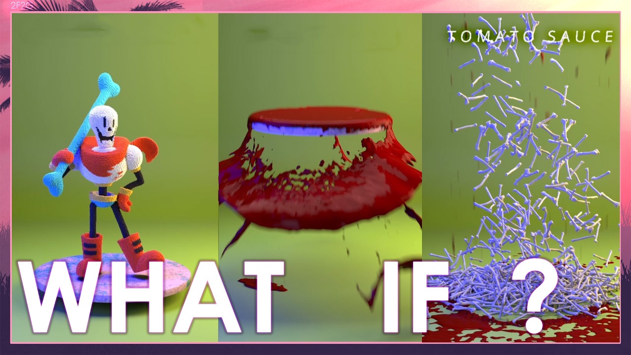 Why Is This So Satisfying🔥 houdini 3D Physics  undertale and co 3D Physics Showcase [What if 15]