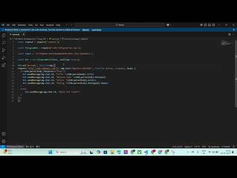 Creating of a telegram chatbot tutorial || Full Stack Development || Prog-301